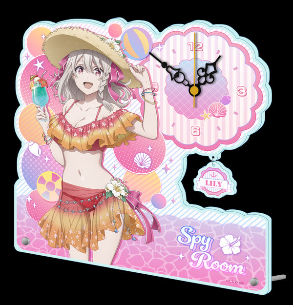 『スパイ教室』描き下ろしアクリル置時計 水着ver.【リリィ】