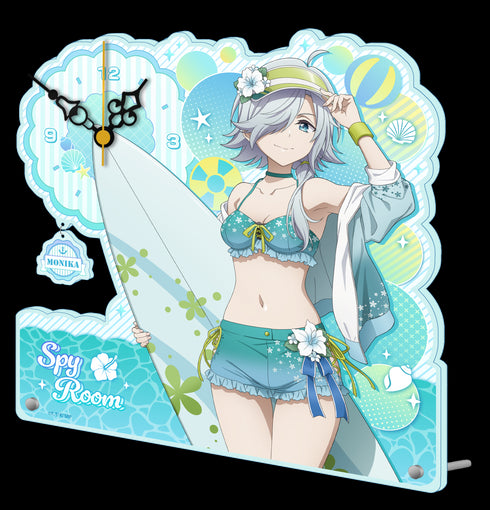 『スパイ教室』描き下ろしアクリル置時計 水着ver.【モニカ】