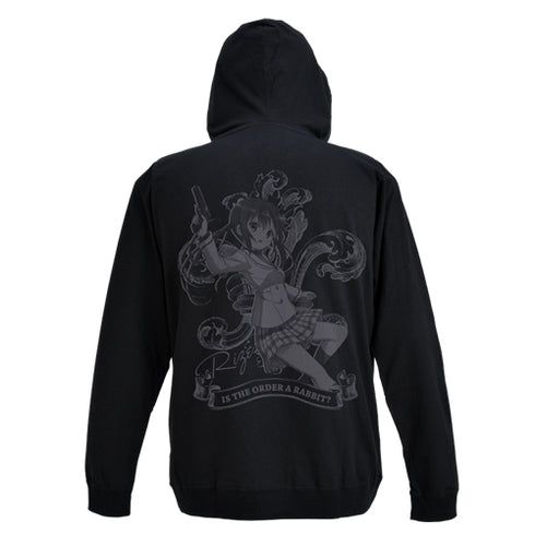 『ご注文はうさぎですか?』リゼ パーカー BLACK