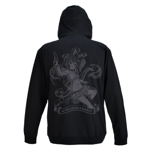 『ご注文はうさぎですか?』リゼ パーカー BLACK