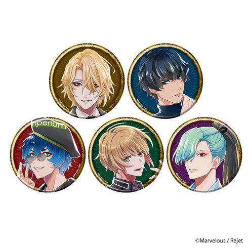 『ファビュラスナイト』缶バッジ5個セット 01/ギルガメッシュ&千極兆司&緋野天魔&神水鶴久遠&皇麗夢