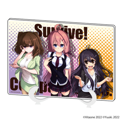 『いきのこれ!社畜ちゃん』アクリルアートボード(A5サイズ) 01/社畜ちゃん&後輩ちゃん&先輩さん