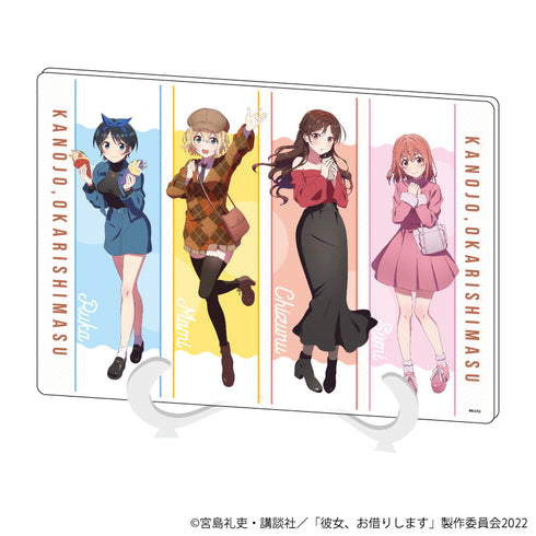 『彼女、お借りします』アクリルアートボード(A5サイズ) 01/集合デザイン 秋葉原デートver.(描き下ろしイラスト)