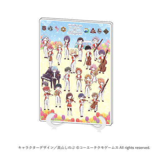 "Golden Corda: Starlight Orchestra" Acrylic Art Board (A5 Size) 03/Group Design C: Marching Costume Ver. (Graph Art)