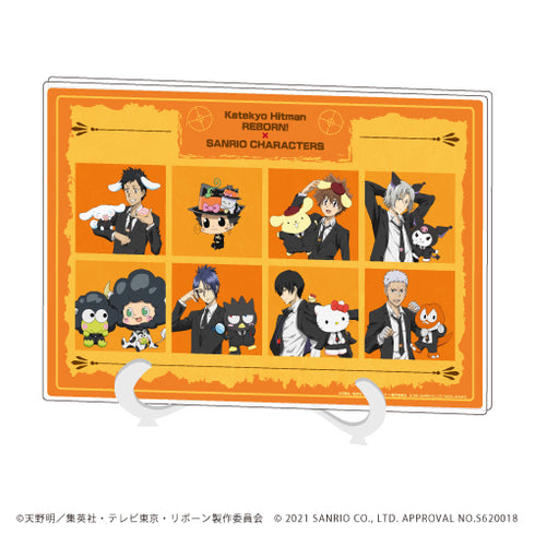 『家庭教師ヒットマンREBORN!×SANRIO CHARACTERS』アクリルアートボード (A5サイズ) 01 / 集合デザイン