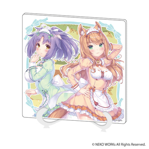 『ネコぱら』アクリルアートボード 02/メイプル&シナモン(公式イラスト)