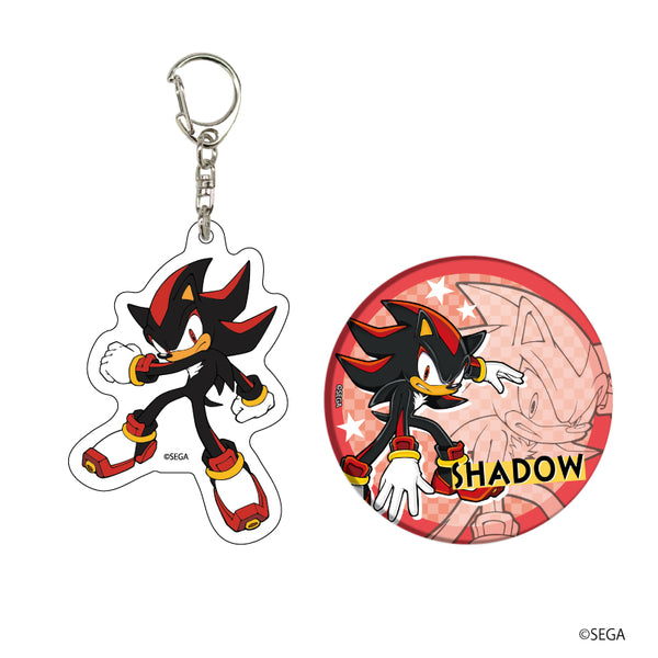 『ソニック・ザ・ヘッジホッグ』アクリルキーホルダー&缶バッジセット 02/シャドウ(公式イラスト)