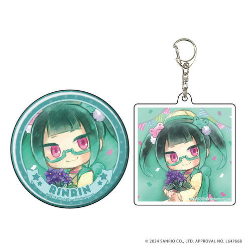 『まいまいまいごえん』アクリルキーホルダー&缶バッジセット 13/リンリン(公式イラスト)