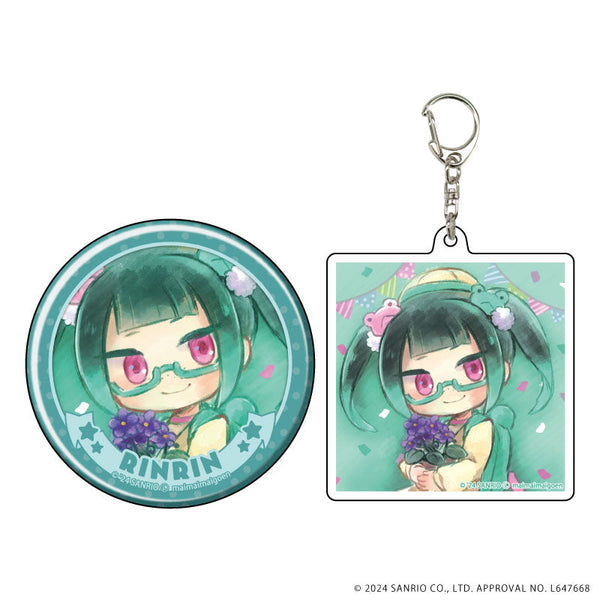 『まいまいまいごえん』アクリルキーホルダー&缶バッジセット 13/リンリン(公式イラスト)