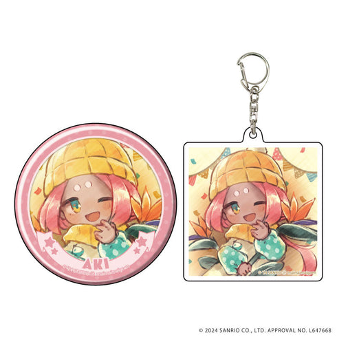 『まいまいまいごえん』アクリルキーホルダー&缶バッジセット 16/アキ(公式イラスト)