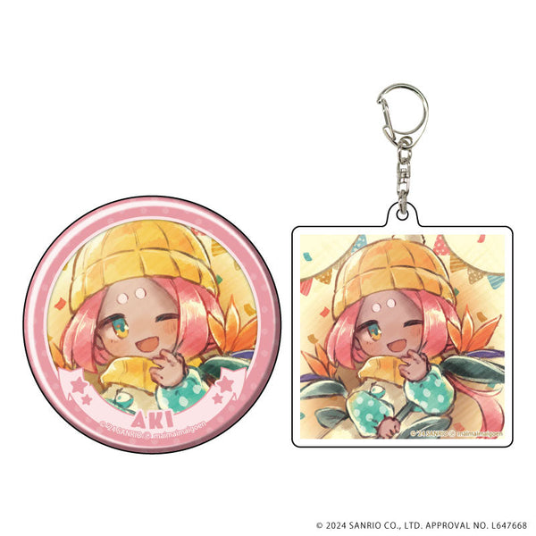 『まいまいまいごえん』アクリルキーホルダー&缶バッジセット 16/アキ(公式イラスト)