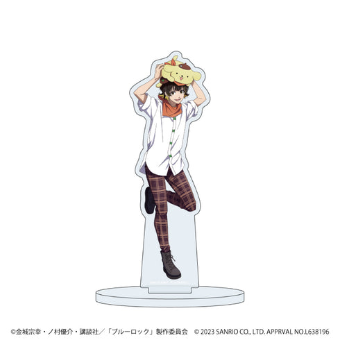 『ブルーロック × サンリオキャラクターズ』キャラアクリルフィギュア 02/蜂楽廻×ポムポムプリン(描き下ろしイラスト)