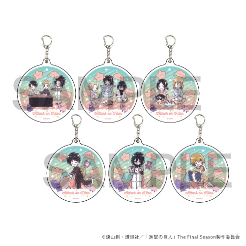 進撃の巨人」アクリルキーホルダー10/お泊り会ver. ボックス(全6種