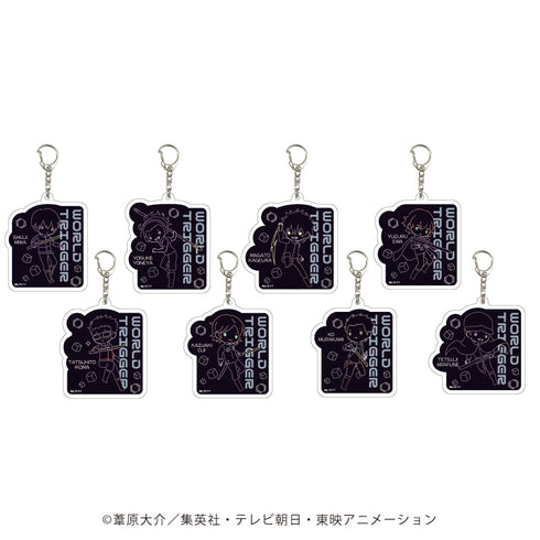 "World Trigger" Acrylic Keychain Set of 12 (8 Varieties Total) (Neon Sign Art)