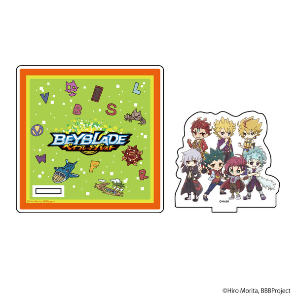 『ベイブレードバースト シリーズ』アクリルコースタースタンド 01/集合デザイン(レトロアート)