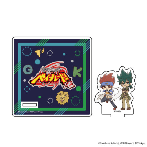 『メタルファイト ベイブレード 爆』アクリルコースタースタンド 01/鋼 銀河&盾神 キョウヤ(レトロアート)