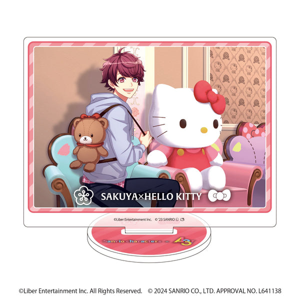 『A3!×Sanrio characters』アクリルスタンド 05/佐久間咲也×ハローキティ(公式イラスト)