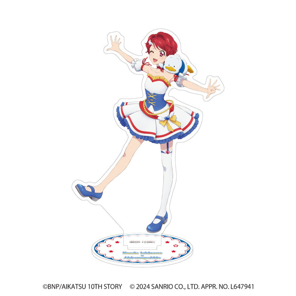 『アイカツ!×サンリオキャラクターズ』アクリルスタンド 07/一ノ瀬 かえで×あひるのペックル(等身イラスト)