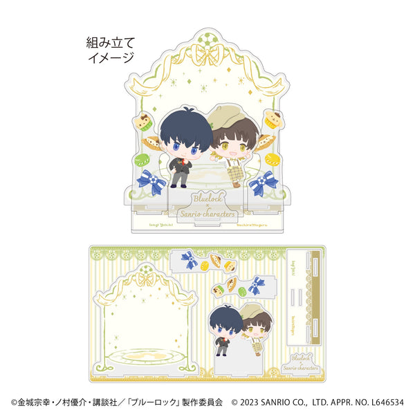 TVアニメ『ブルーロック』×サンリオキャラクターズ プレミアム アクリルジオラマプレート 01/潔世一&蜂楽廻(ミニキャライラスト)