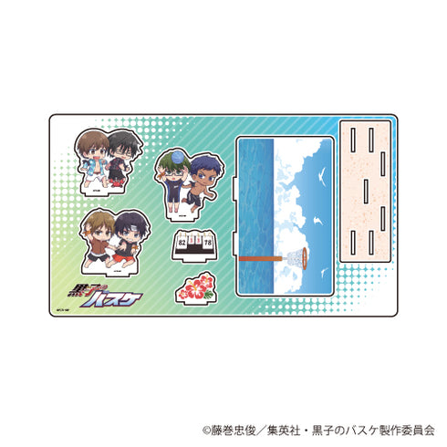 『黒子のバスケ』プレミアム アクリルジオラマプレート 03/秀徳高校&桐皇学園高校 ビーチバスケver. (ミニキャラ)
