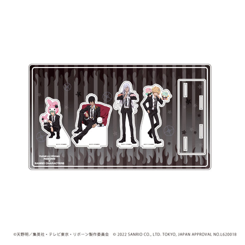 『家庭教師ヒットマンREBORN!×SANRIO CHARACTERS』プレミアム アクリルジオラマプレート 03/ヴァリアーver. 集合デザイン