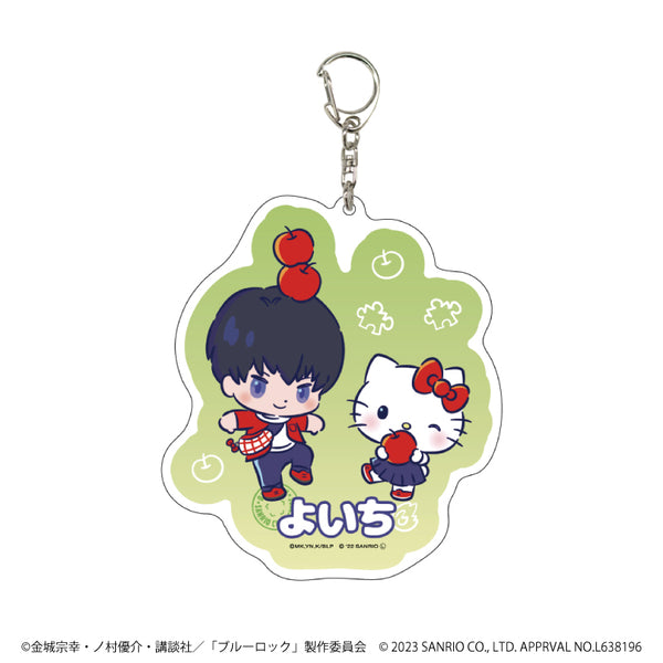 『ブルーロック × サンリオキャラクターズ』デカアクリルキーホルダー 01/潔世一×ハローキティ(ミニキャライラスト)