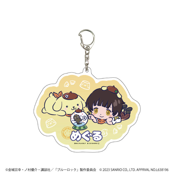『ブルーロック × サンリオキャラクターズ』デカアクリルキーホルダー 02/蜂楽廻×ポムポムプリン(ミニキャライラスト)