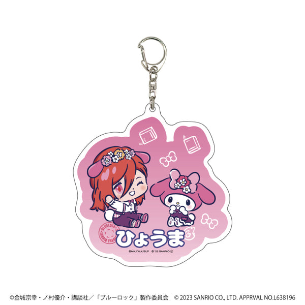 『ブルーロック × サンリオキャラクターズ』デカアクリルキーホルダー 04/千切豹馬×マイメロディ(ミニキャライラスト)