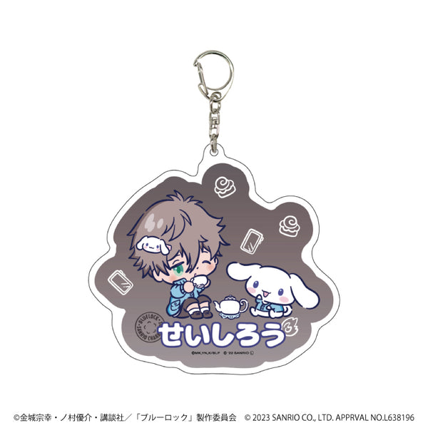 『ブルーロック × サンリオキャラクターズ』デカアクリルキーホルダー 06/凪誠士郎×シナモロール(ミニキャライラスト)