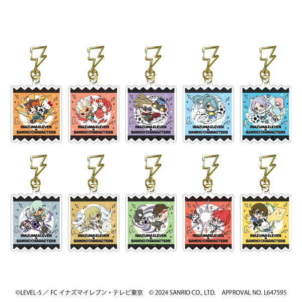 『イナズマイレブン×サンリオキャラクターズ』雷型ナスカン付きアクリルキーホルダー 01/ブラインド(全10種)(ミニキャライラスト)