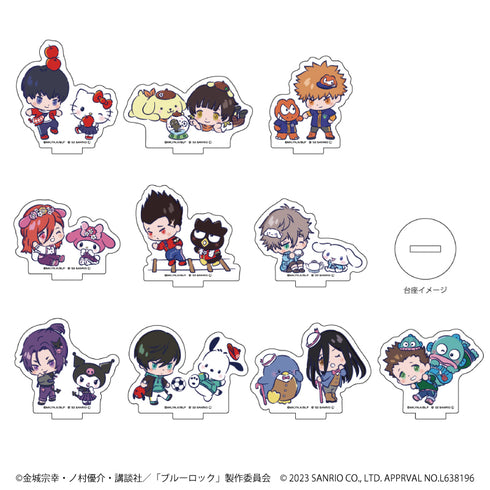 『ブルーロック × サンリオキャラクターズ』アクリルぷちスタンド 01/BOX(全10種)(ミニキャライラスト)