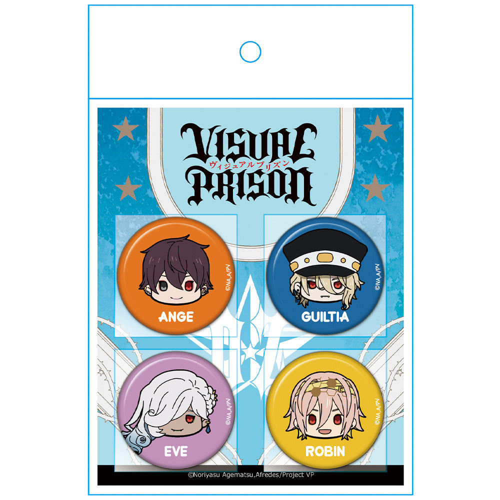 ヴィジュアルプリズン』ちゅるキャラミニ缶バッジ4個セット［O☆Z