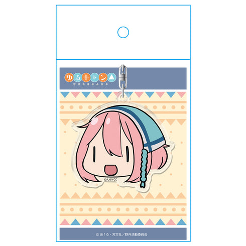 『ゆるキャン△』顔スタンプキーホルダー 各務原なでしこ イーストウッドVer.