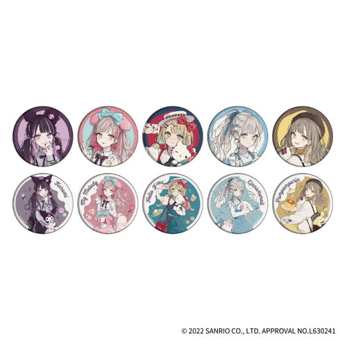 『赤倉×サンリオキャラクターズ』缶バッジ 01/BOX(全10種)(描き下ろし)