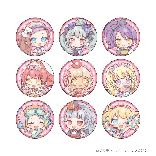 『プリティーオールフレンズ』缶バッジ 14/スポーツver. BOX (全9種)(ミニキャラ)