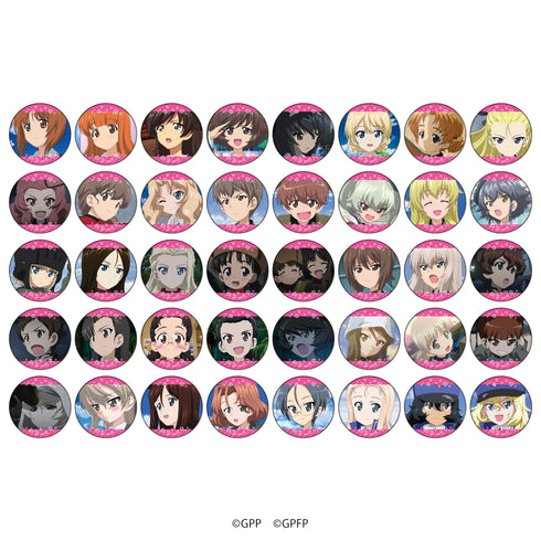 『ガールズ&パンツァー』缶ガチャ(54mm) 01/コンプリートセット(全40種)(場面写イラスト) BOX
