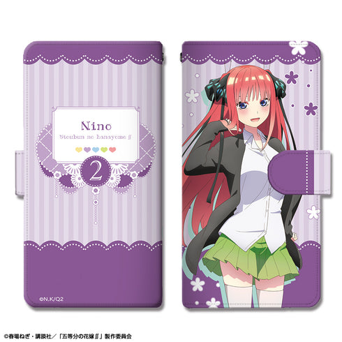 『五等分の花嫁∬』ブックスタイルスマホケース Lサイズ デザイン02(中野二乃)