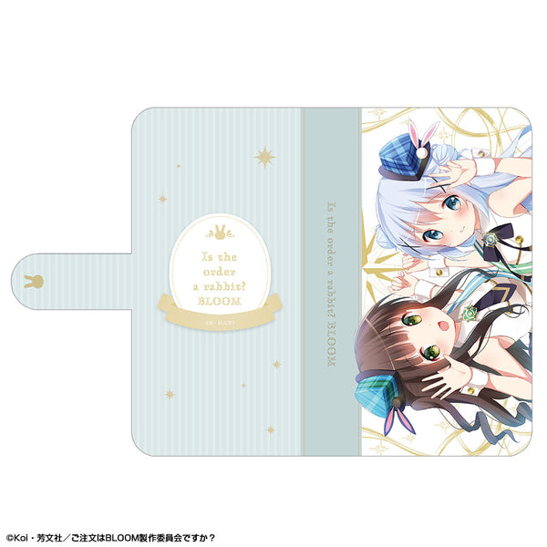 『ご注文はうさぎですか? BLOOM』ブックスタイルスマホケース Mサイズ デザイン03(チノ&千夜)
