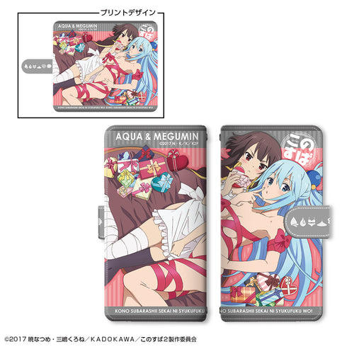 『この素晴らしい世界に祝福を!2』ブックスタイルスマホケース Mサイズ デザイン01(アクア&めぐみん)