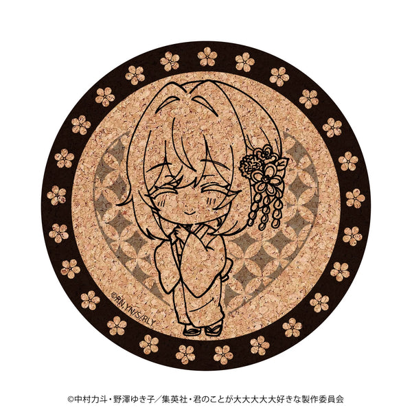 『君のことが大大大大大好きな100人の彼女』コルクコースター 02/花園 羽香里(ミニキャライラスト)