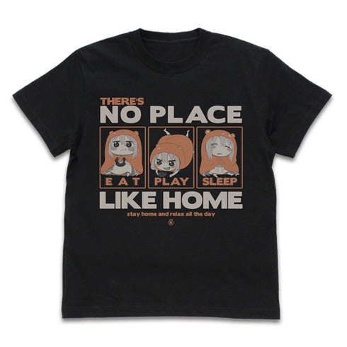 『干物妹!うまるちゃんR』うまるのやっぱりおうちが一番 Tシャツ BLACK