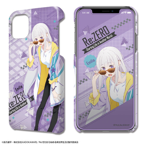 『Re:ゼロから始める異世界生活』デザジャケット Ver.3 iPhone 12 miniケース&保護シート デザイン01(エミリア)