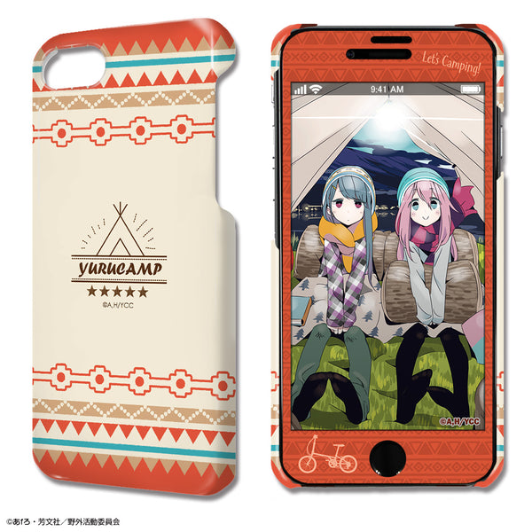 『ゆるキャン△』デザジャケット iPhone SE(第2世代)/8/7/6/6s ケース&保護シート デザイン01(各務原なでしこ&志摩リン/A)