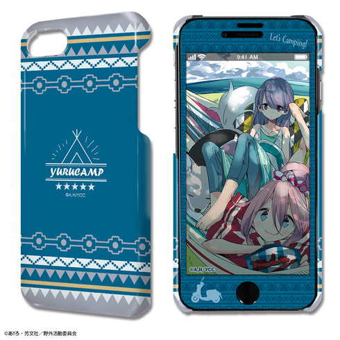 『ゆるキャン△』デザジャケット iPhone 8 Plus/7 Plus/6 Plus/6s Plus ケース&保護シート デザイン02(各務原なでしこ&志摩リン/B)