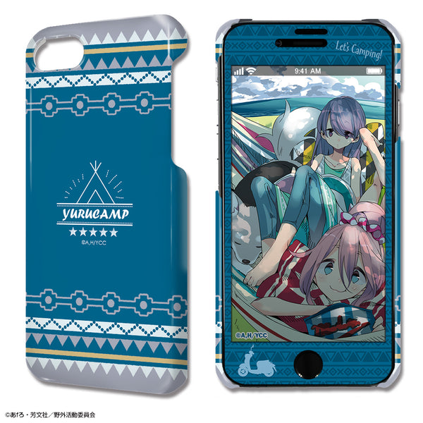 『ゆるキャン△』デザジャケット iPhone 8 Plus/7 Plus/6 Plus/6s Plus ケース&保護シート デザイン02(各務原なでしこ&志摩リン/B)