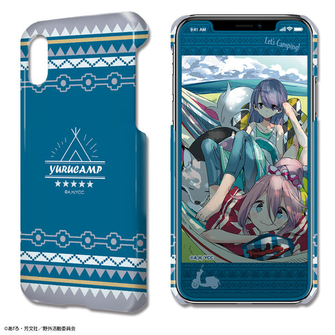 『ゆるキャン△』デザジャケット iPhone X/XS ケース&保護シート デザイン02(各務原なでしこ&志摩リン/B)