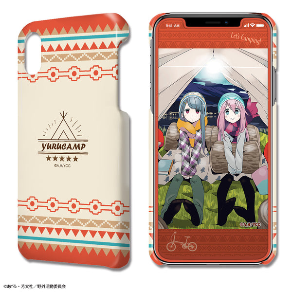 『ゆるキャン△』デザジャケット iPhone XR ケース&保護シート デザイン01(各務原なでしこ&志摩リン/A)