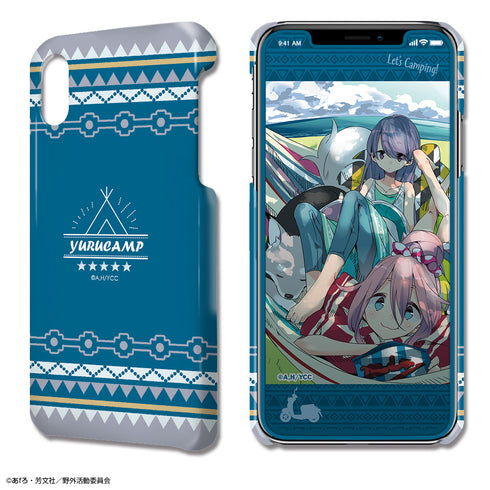 『ゆるキャン△』デザジャケット iPhone XR ケース&保護シート デザイン02(各務原なでしこ&志摩リン/B)