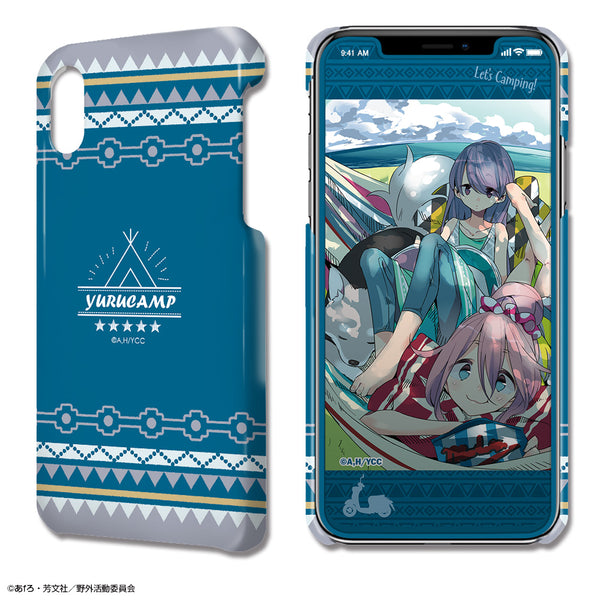『ゆるキャン△』デザジャケット iPhone XR ケース&保護シート デザイン02(各務原なでしこ&志摩リン/B)