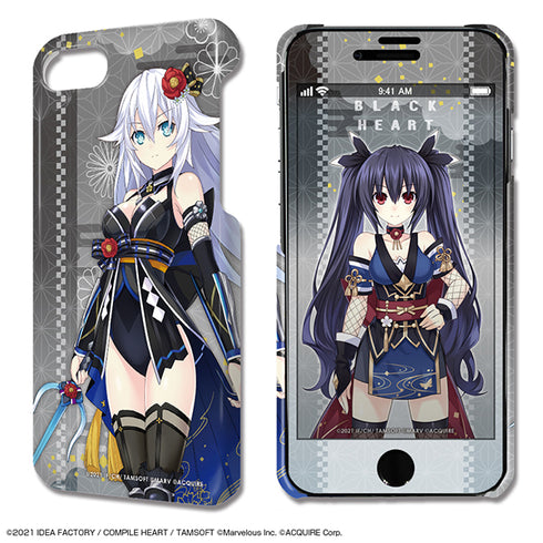 『閃乱忍忍忍者大戦ネプテューヌ -少女達の響艶-』デザジャケット iPhone SE(第2世代)/8/7/6/6sケース&保護シートデザイン02(ブラックハート)